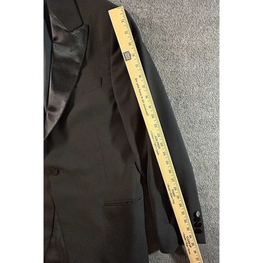 Armani Collezioni 42 R Tailored Fit Wool 1 Button Black Tuxedo Blazer Sport Coat - Picture 16 of 16